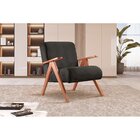 Poltrona Braço De Madeira Laguna Preto