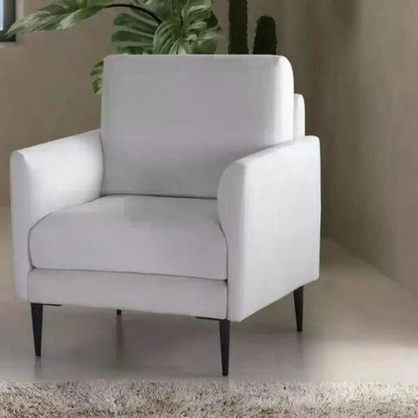 Poltrona Branca Com 1 Lugar Pés Palito