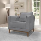 Poltrona Brest Linho  Cinza