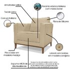 Poltrona Brest Linho  Dourado