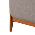 Poltrona Brooks Linho Cinza E Amêndoa