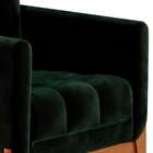 Poltrona Brooks Veludo Verde E Amêndoa