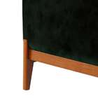 Poltrona Brooks Veludo Verde E Amêndoa