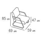 Poltrona Búfalo Vinil Marrom 59 Cm