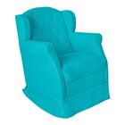 Poltrona Cadeira Amamentação Balanço Conforto Suede Manuela A