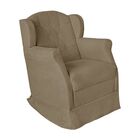 Poltrona Cadeira Amamentação Balanço Conforto Suede Manuela B