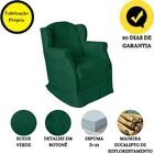 Poltrona Cadeira Amamentação Balanço Conforto Suede Manuela V