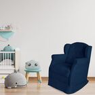 Poltrona Cadeira Amamentação Balanço Conforto Veludo Manuela