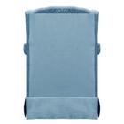 Poltrona Cadeira De Amamentação Balanço + Puff Azul