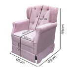 Poltrona Cadeira De Amamentação Balanço + Puff Ternura Materi