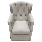 Poltrona Cadeira De Amamentação Balanço + Puff Ternura Materi