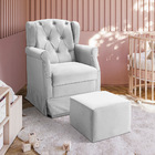 Poltrona Cadeira De Amamentação Balanço + Puff Ternura Materi