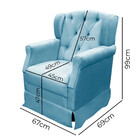 Poltrona Cadeira De Amamentação Balanço + Puff Ternura Materi