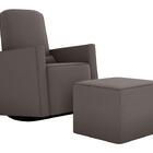 Poltrona Cadeira De Amamentação Balanço E Puff Annecy Capuc