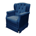 Poltrona Cadeira De Amamentação Balanço E Puff Ternura Veludo