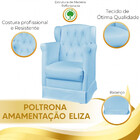 Poltrona Cadeira De Amamentação Balanço Eliza Corano Azul - S