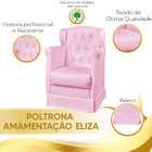 Poltrona Cadeira De Amamentação Balanço Eliza Corano Rosa - S