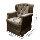 Poltrona Cadeira De Amamentação Balanço Ternura Com Puff  Spe