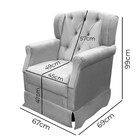 Poltrona Cadeira De Amamentação Balanço Ternura Material Sint