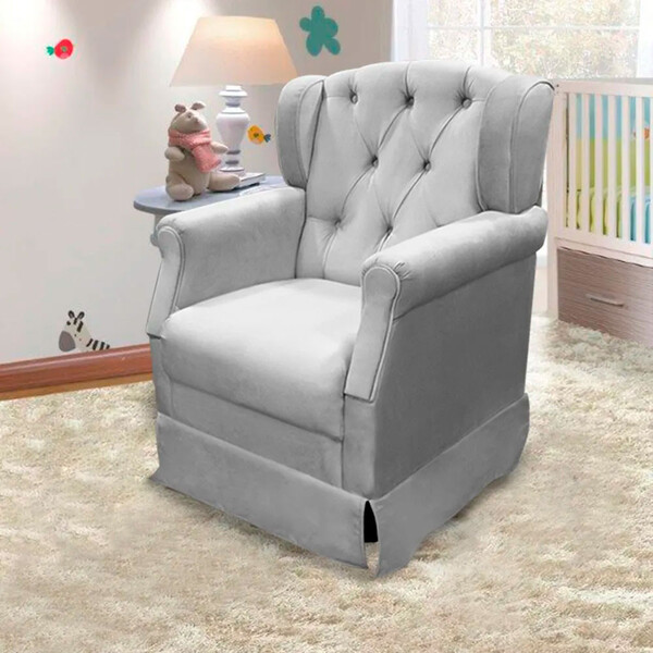 Poltrona Cadeira De Amamentação Balanço Ternura Material Sint