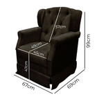 Poltrona Cadeira De Amamentação Balanço Ternura Suede Star Co