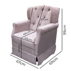 Poltrona Cadeira De Amamentação Balanço Ternura Veludo Star C