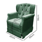 Poltrona Cadeira De Amamentação Balanço Ternura Veludo Star C