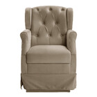 Poltrona Cadeira De Amamentação Balanço Ternura Veludo Star C