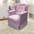 Poltrona Cadeira De Amamentação Balanço Ternura Veludo Turkay