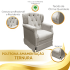 Poltrona Cadeira De Amamentação Balanço Ternura Veludo Turkay