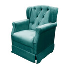 Poltrona Cadeira De Amamentação Balanço Ternura Veludo Turque