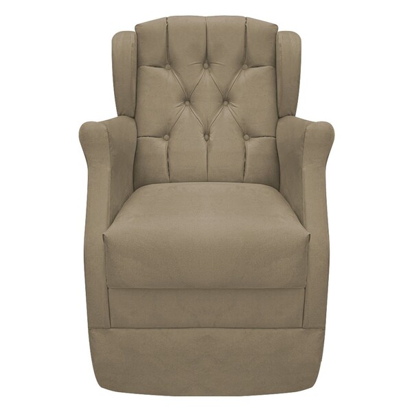 Poltrona Cadeira Decorativa  Amamentação Com Balanço Suede Ca