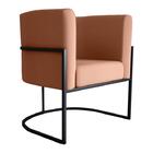 Poltrona Cadeira Decorativa Base De Ferro Cairo Ferrugem