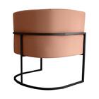 Poltrona Cadeira Decorativa Base De Ferro Cairo Ferrugem