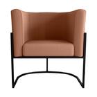 Poltrona Cadeira Decorativa Base De Ferro Cairo Ferrugem