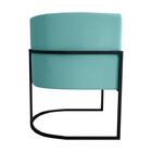 Poltrona Cadeira Decorativa Base De Ferro Matrix  Cairo Preto