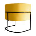 Poltrona Cadeira Decorativa Base Ferro Matrix Cairocapuccino