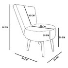 Poltrona Cadeira Decorativa Capitonê Elegância Veludo Azul Tu