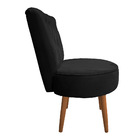 Poltrona Cadeira Decorativa Capitonê Elegância Veludo Pés Pal