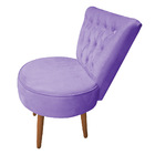 Poltrona Cadeira Decorativa Capitonê Elegância Veludo Pés Pal