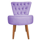 Poltrona Cadeira Decorativa Capitonê Elegância Veludo Pés Pal