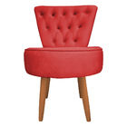 Poltrona Cadeira Decorativa Capitonê Elegância Veludo Pés Pal