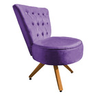 Poltrona Cadeira Decorativa Capitonê Elegância Veludo Roxo Ba