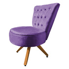 Poltrona Cadeira Decorativa Capitonê Elegância Veludo Roxo Ba