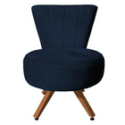 Poltrona Cadeira Decorativa Costurada Elegância Veludo Base G