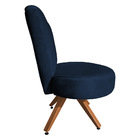 Poltrona Cadeira Decorativa Costurada Elegância Veludo Base G