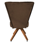 Poltrona Cadeira Decorativa Costurada Elegância Veludo Marrom