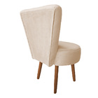 Poltrona Cadeira Decorativa Costurada Elegância Veludo Pés Pa