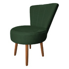 Poltrona Cadeira Decorativa Costurada Elegância Veludo Pés Pa