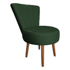 Poltrona Cadeira Decorativa Costurada Elegância Veludo Pés Pa